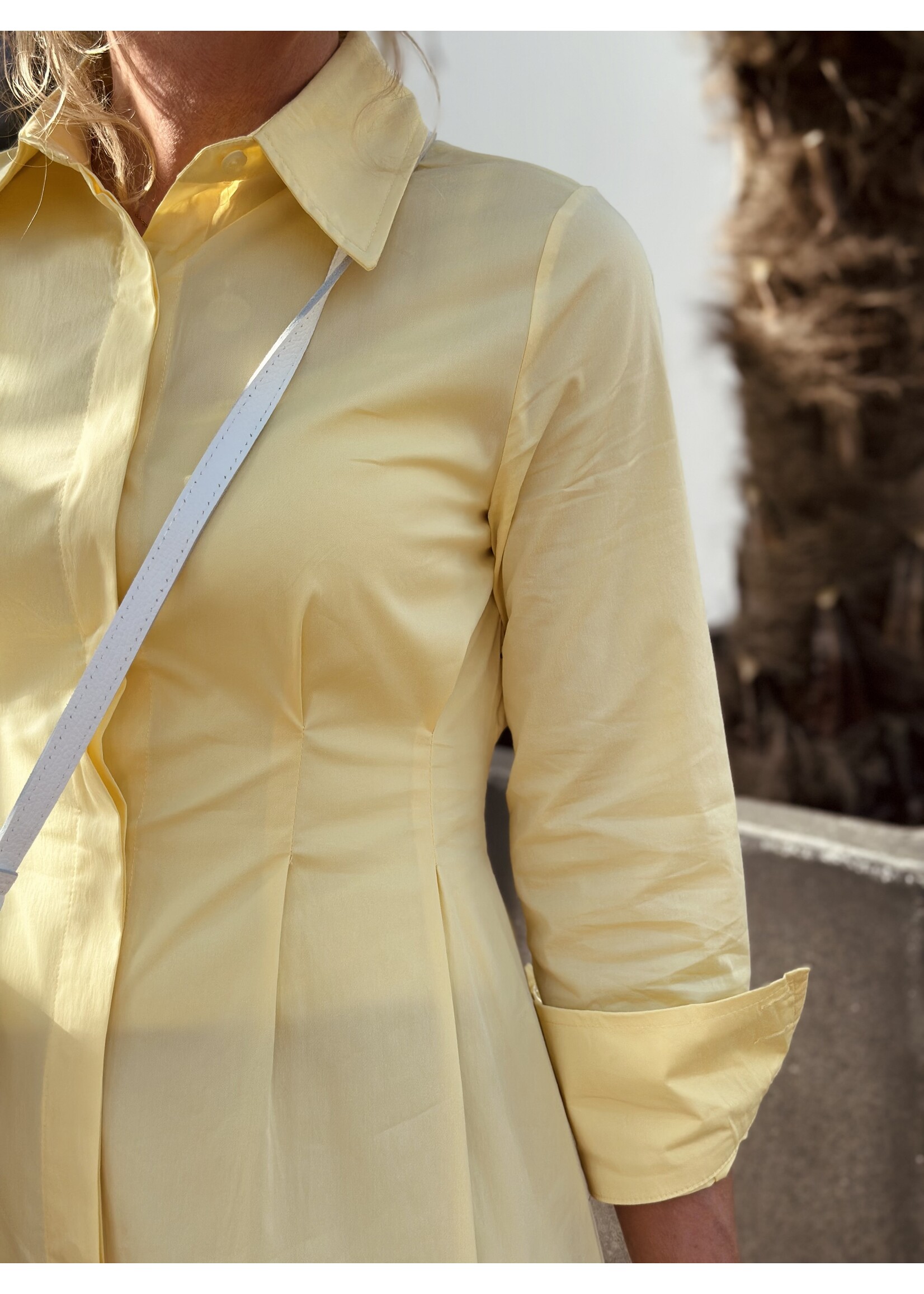 Therese long blouse dress yellow