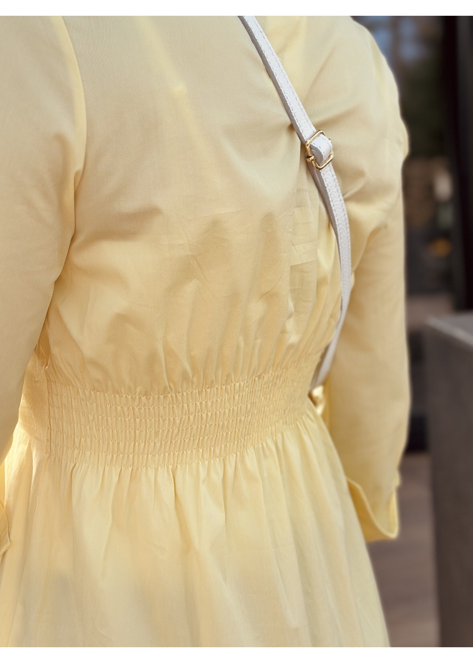 Therese long blouse dress yellow