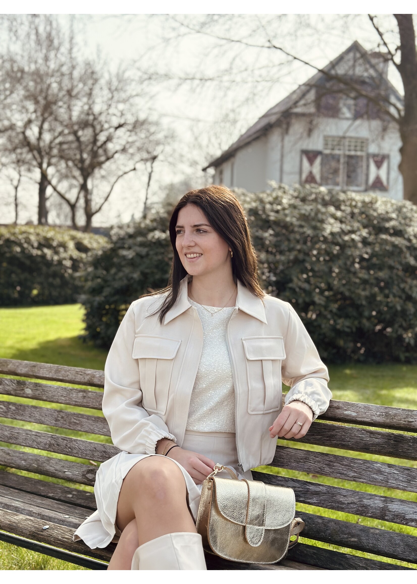 Milana bomber jacket beige