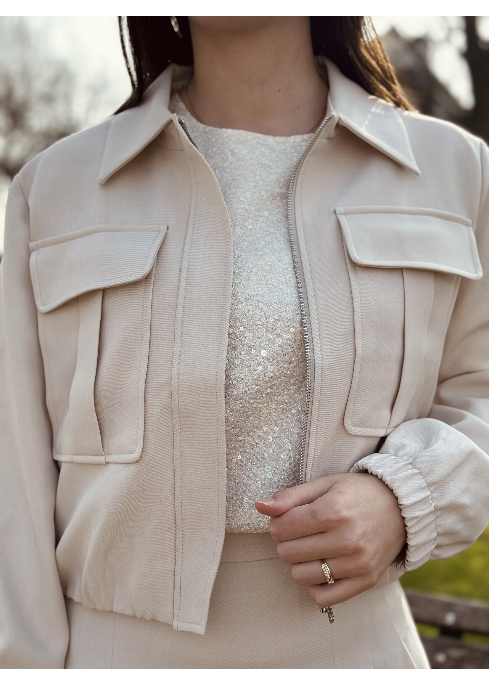 Milana bomber jacket beige