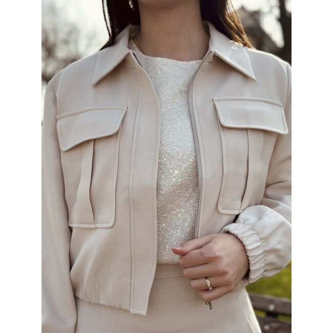 Milana bomber jacket beige