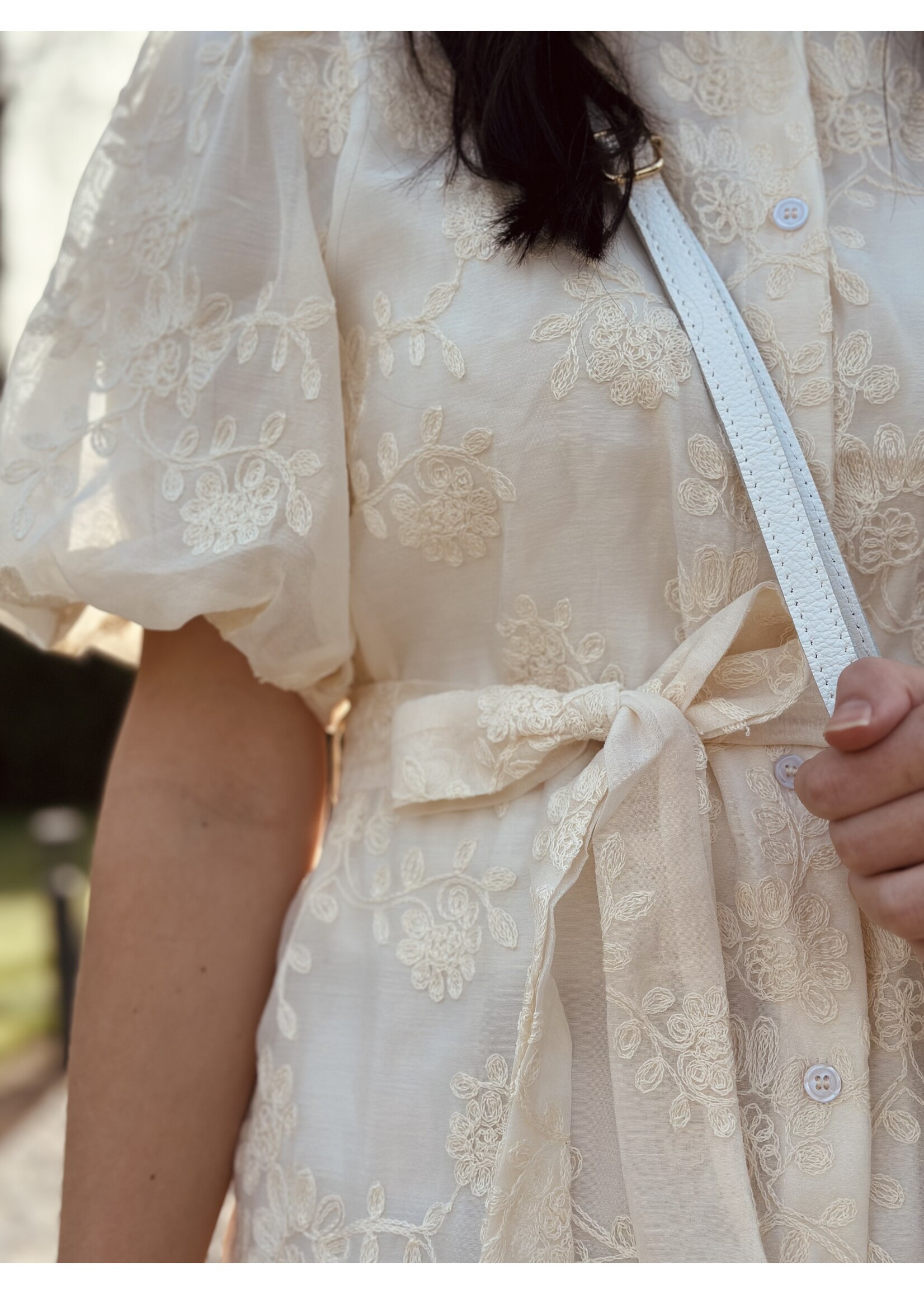 Irma dress ecru print One Size