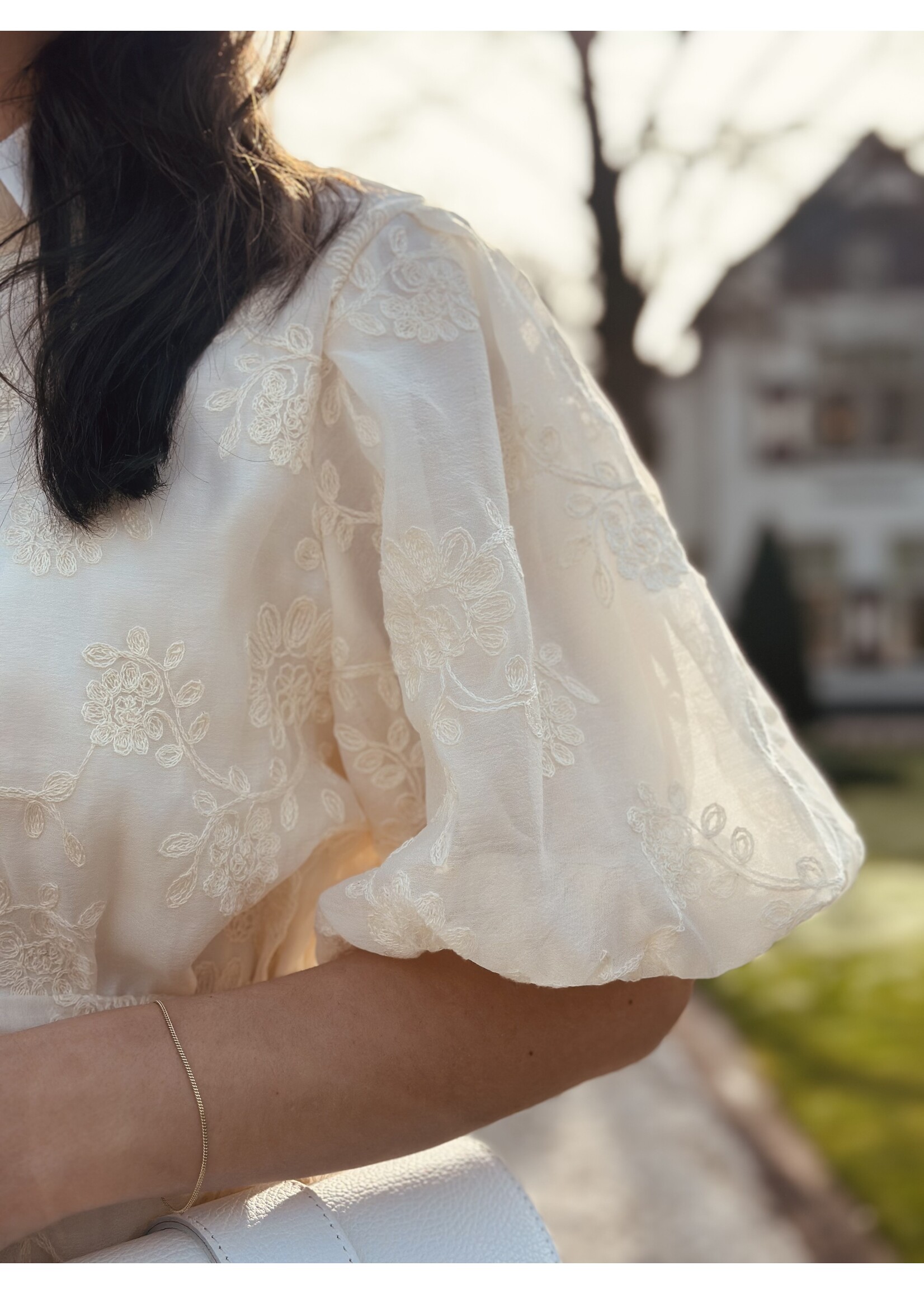 Irma dress ecru print One Size