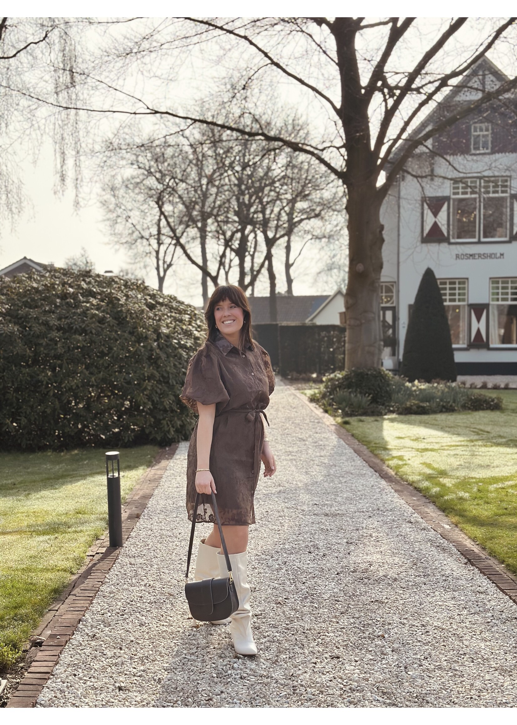 Irma dress brown print One Size