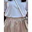 Louanna skirt beige satin look