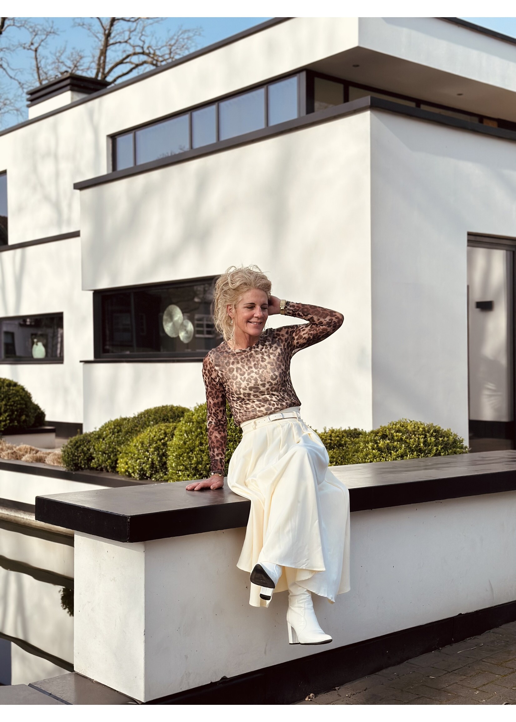 Mavey top beige print