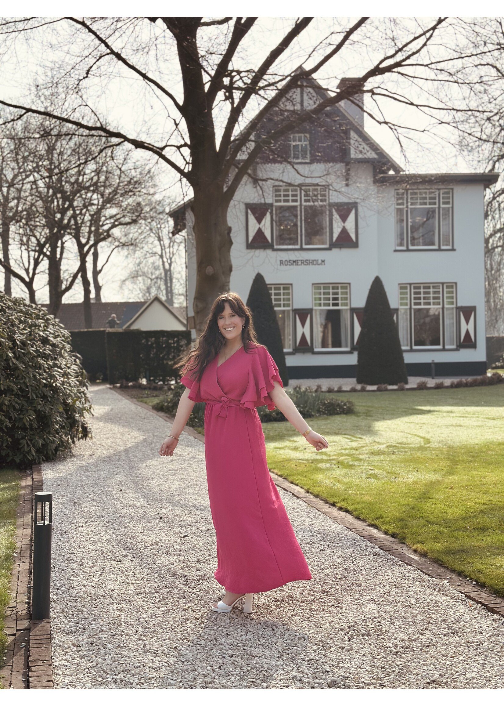 Jeanne long dress pink One Size