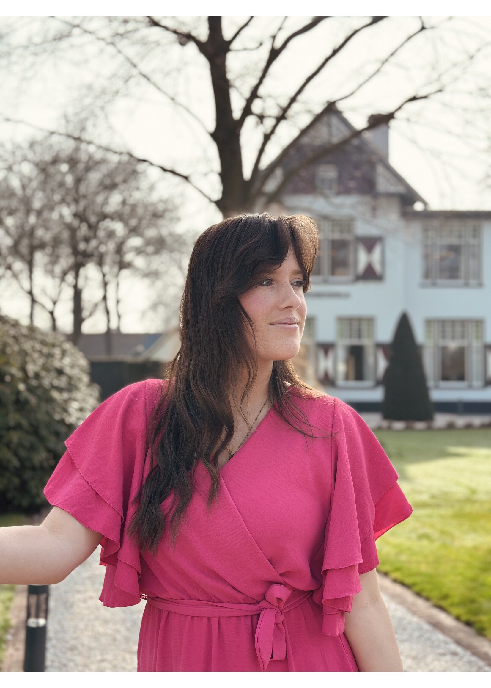 Jeanne long dress pink One Size