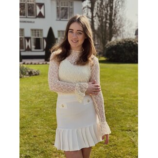 Emara broderie top yellow