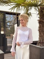 Yelte top broderie purple