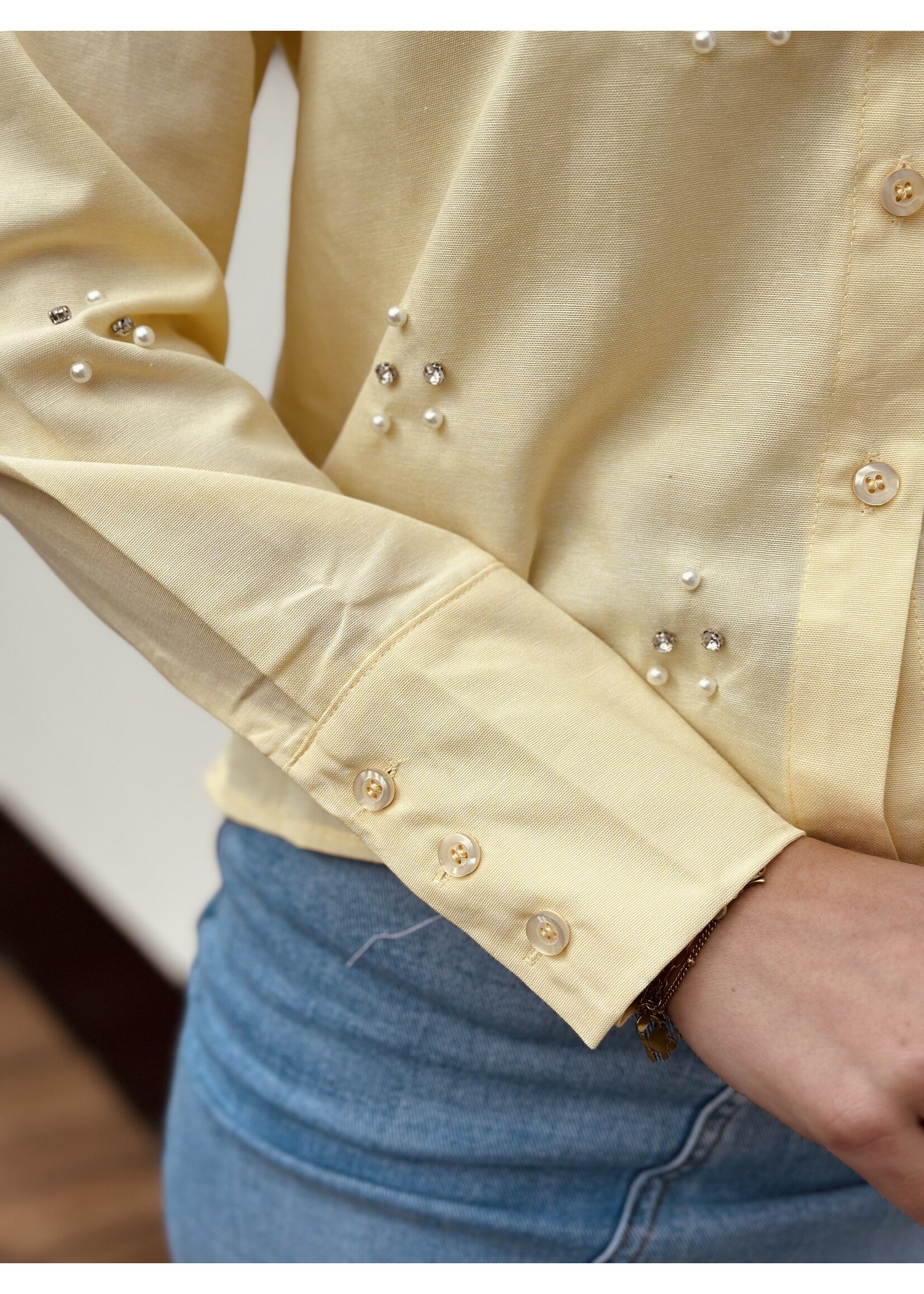 Agnea blouse yellow glitter