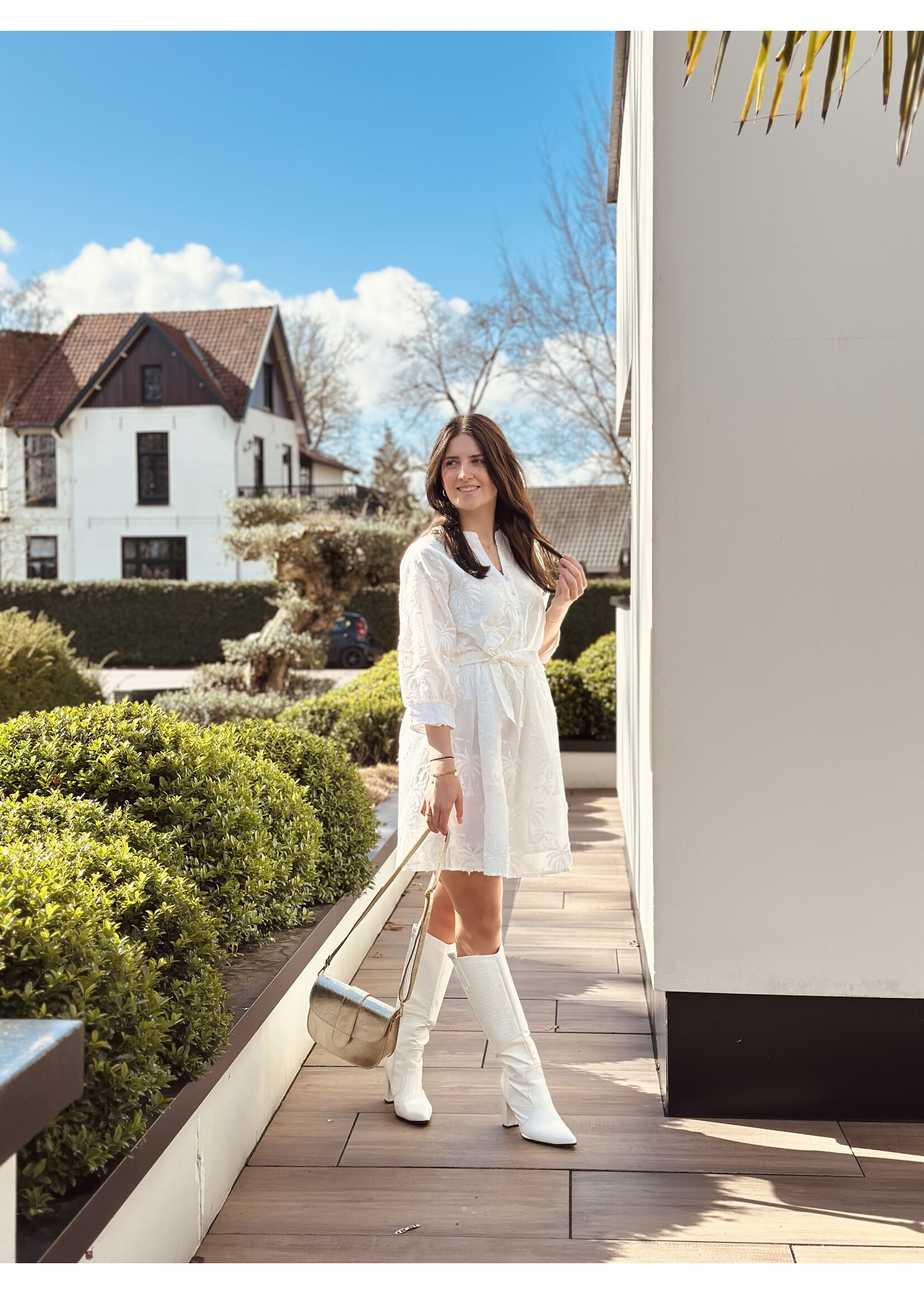 Smashed Lemon Smashed Lemon Livera dress white broderie