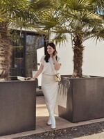 Smashed Lemon Smashed Lemon Elvive skirt beige glitter