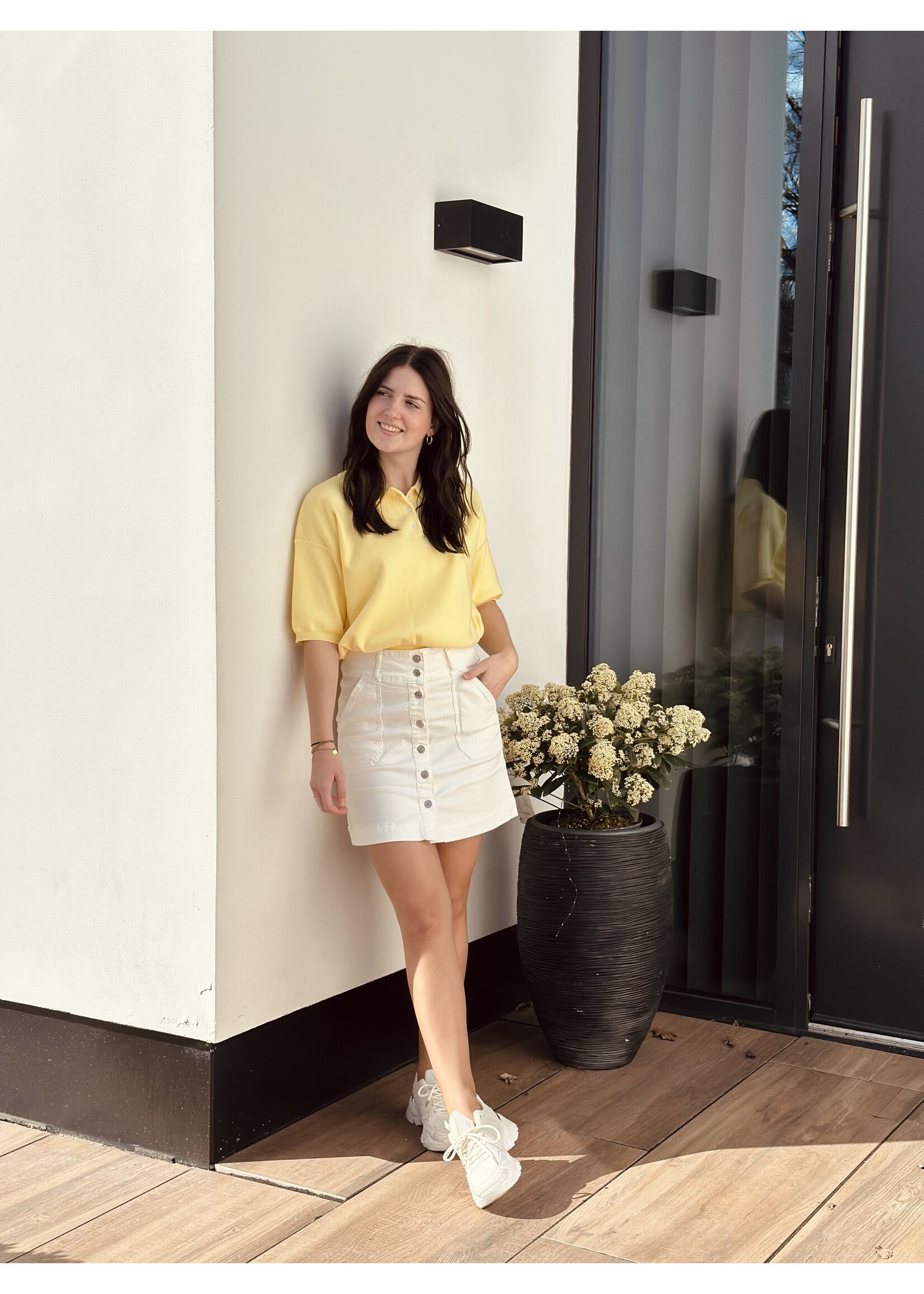 Smashed Lemon Smashed Lemon Lianna skirt denim white