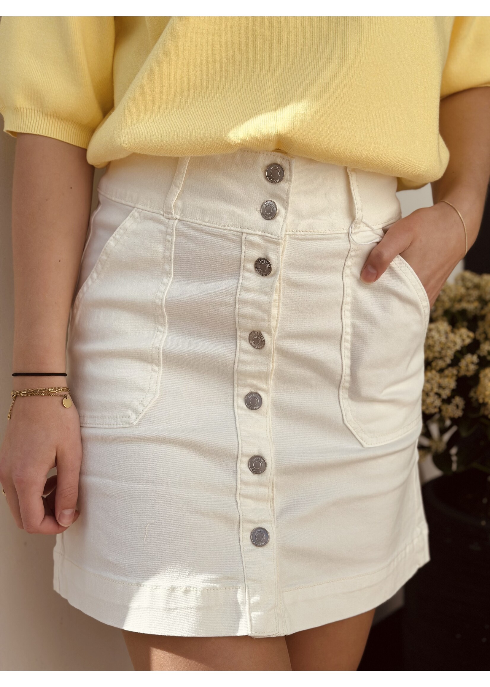 Smashed Lemon Smashed Lemon Lianna skirt denim white