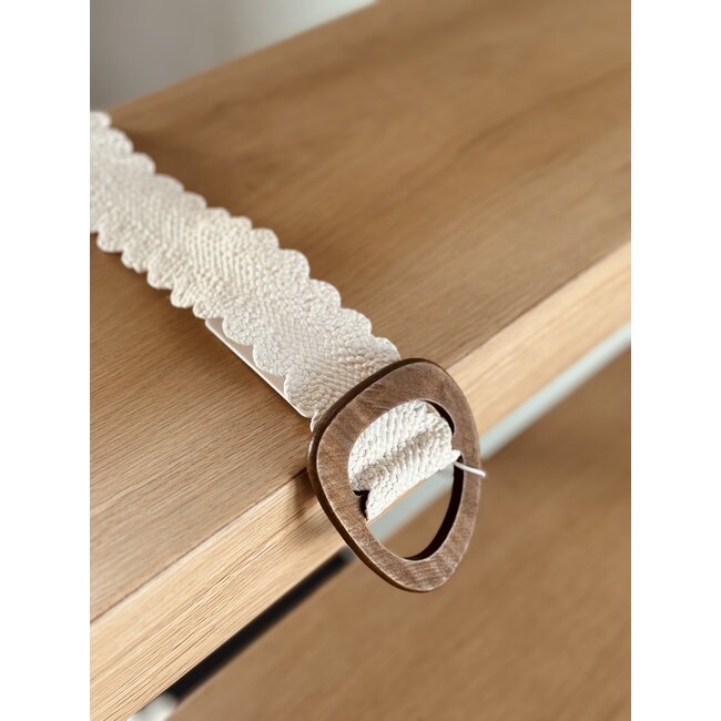Smashed Lemon Smashed Lemon Josana belt offwhite/brown One Size