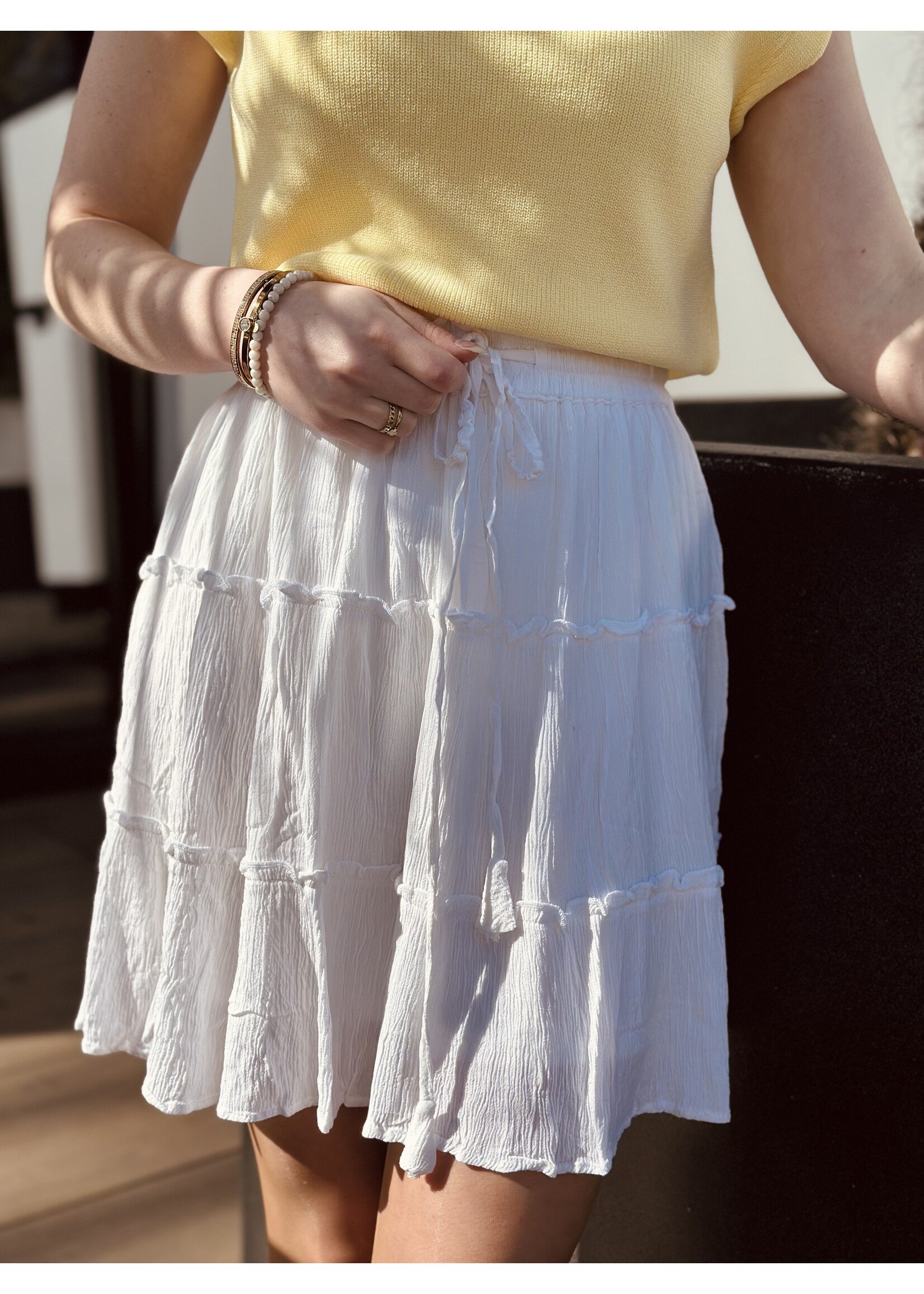 Gerjanne skirt white