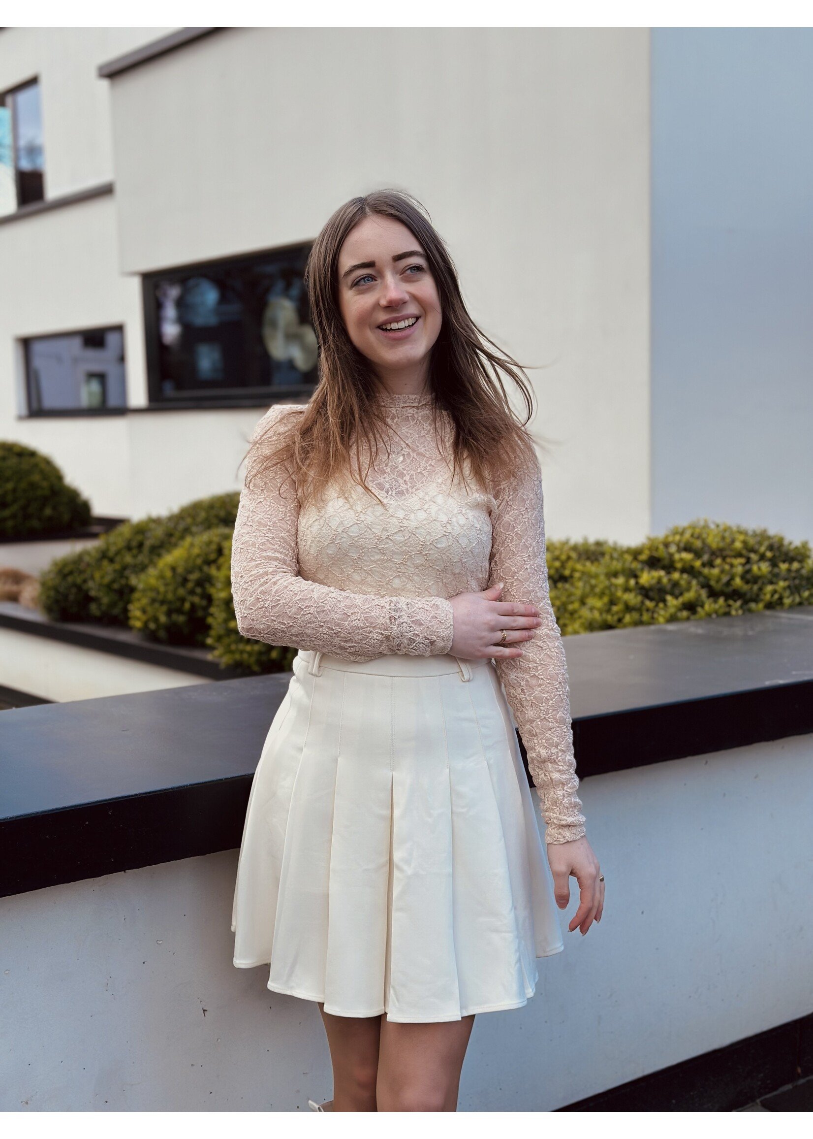 Charlie top broderie camel One Size