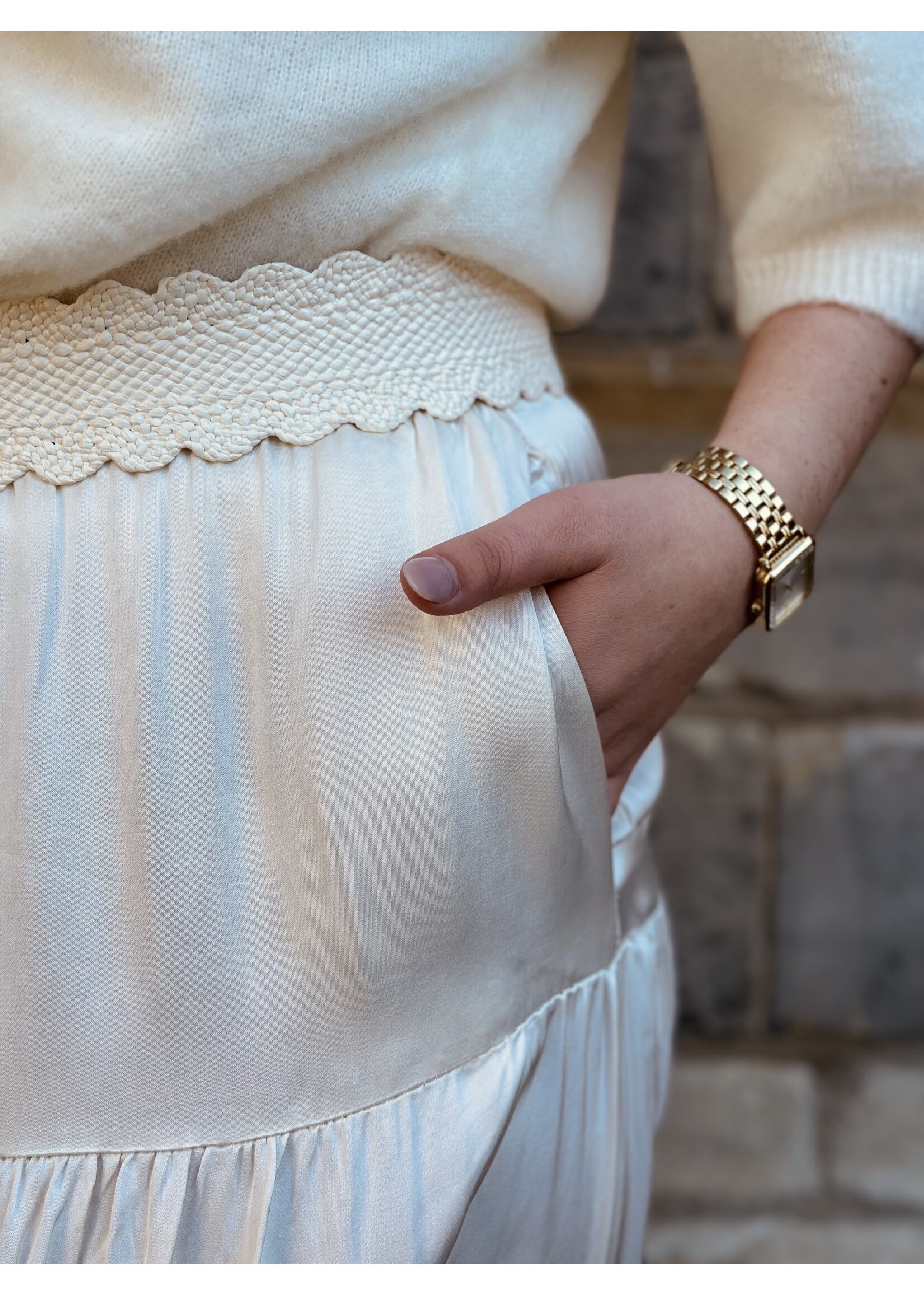 Flora long skirt beige One Size