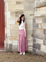 Flora long skirt dark pink One Size