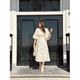 Romijna long dress broderie beige