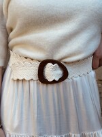 Smashed Lemon Smashed Lemon Josana belt offwhite/brown One Size