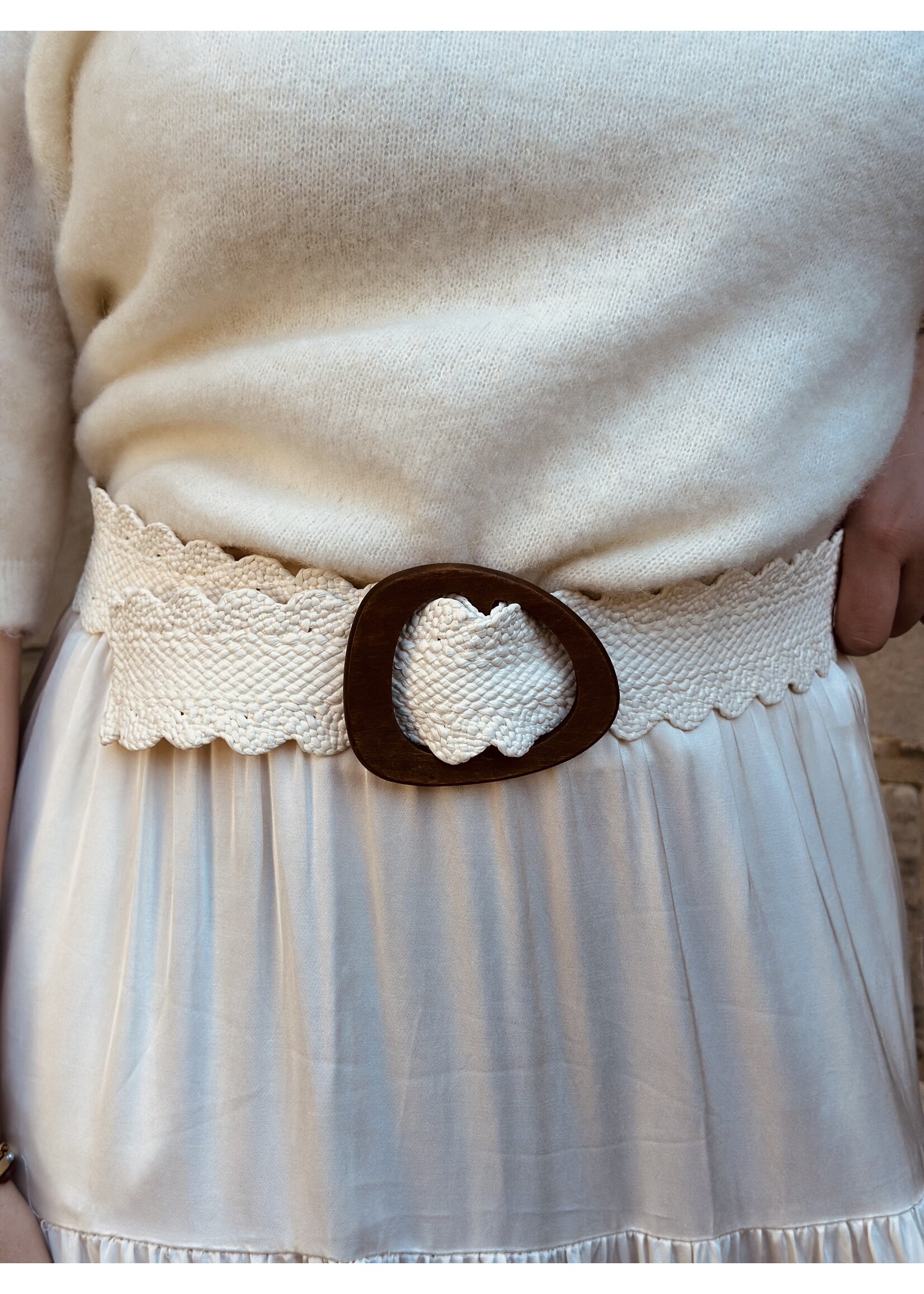 Smashed Lemon Smashed Lemon Josana belt offwhite/brown One Size