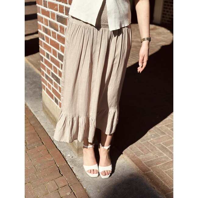 Ze-Ze Ze-Ze Daya long skirt beige
