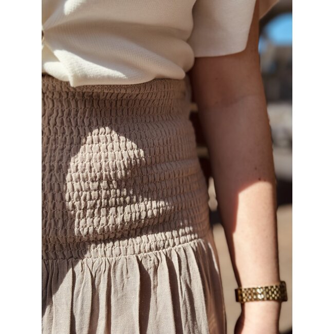 Ze-Ze Ze-Ze Daya long skirt beige