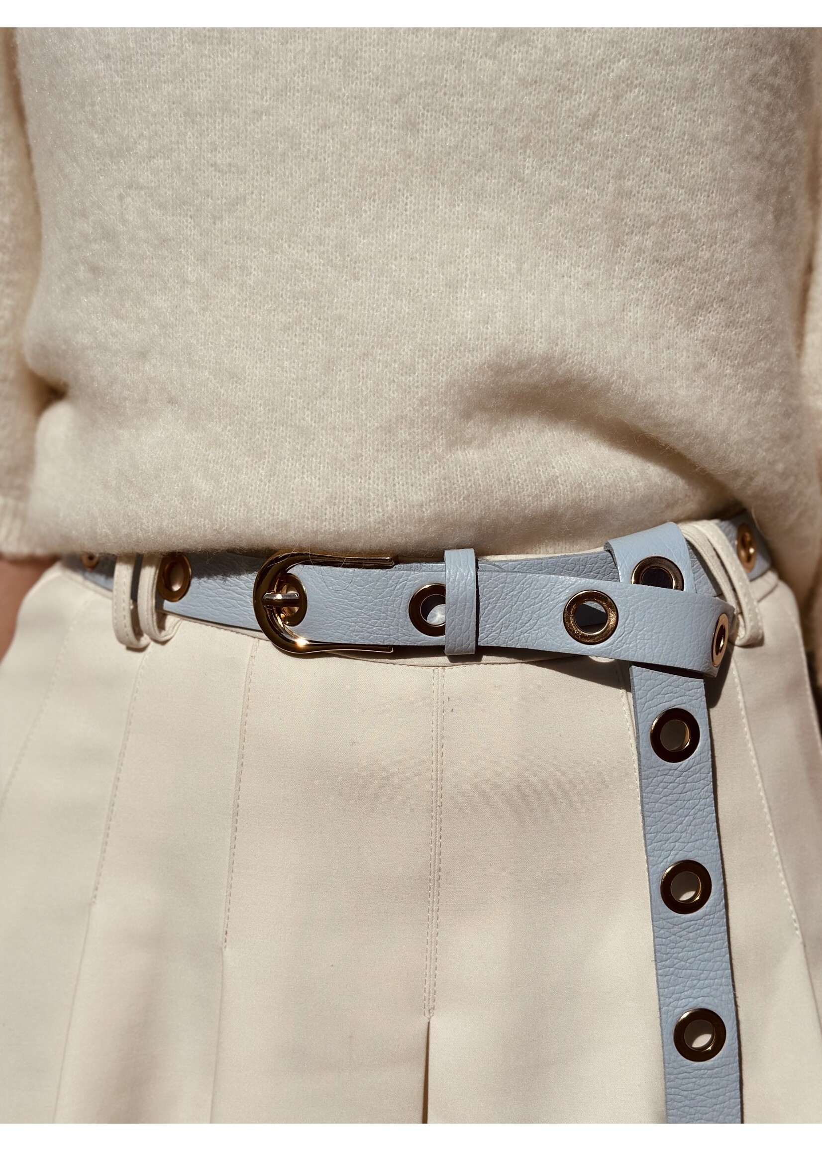 Irina belt light blue gold