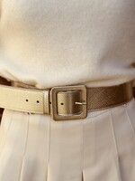 Isha belt leather look gold
