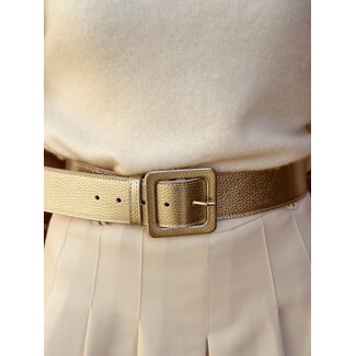 Isha belt leather look gold