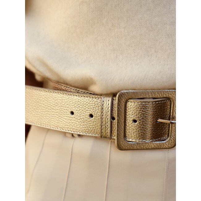 Isha belt leather look gold