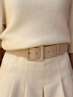Isha belt leather look beige