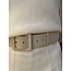 Isha belt leather look beige