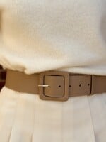 Isha belt leather look taupe