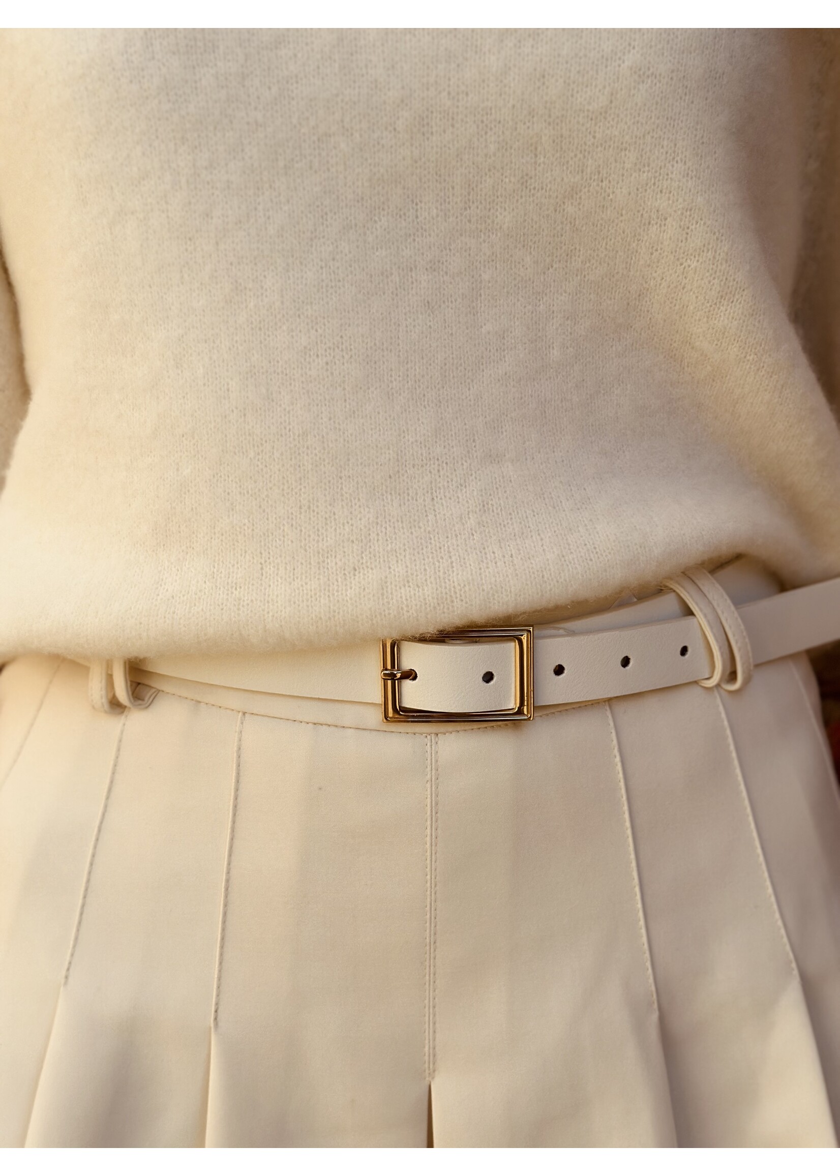 Cato belt white