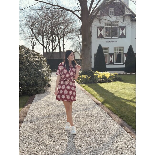 Lofty Manner Lofty Manner Calista dress brique print