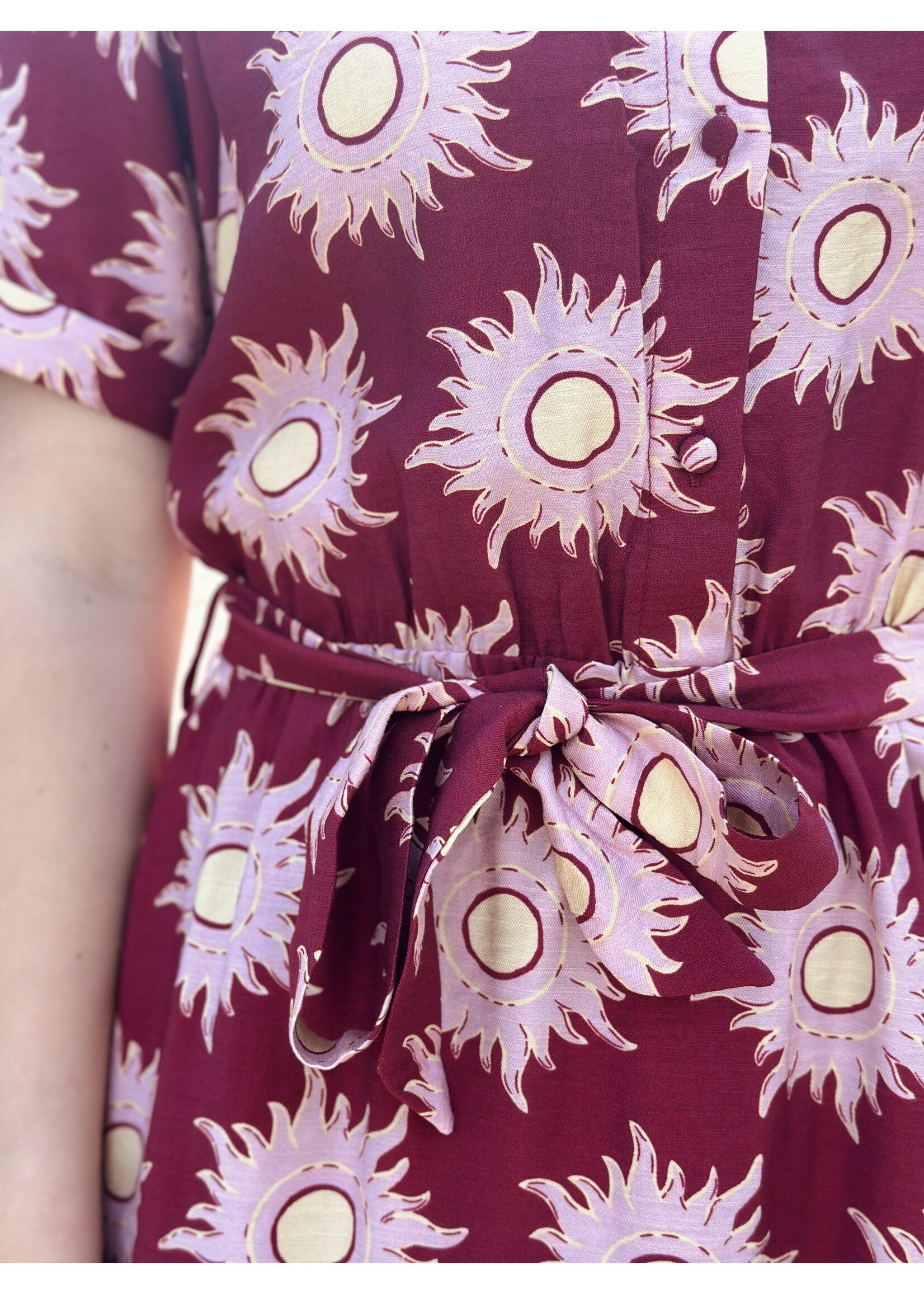 Lofty Manner Lofty Manner Calista dress brique print