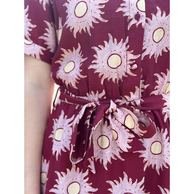 Lofty Manner Lofty Manner Calista dress brique print