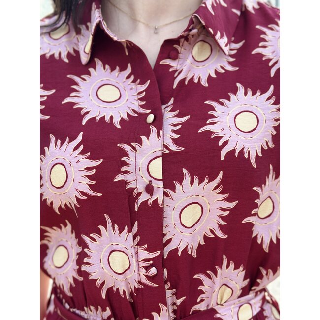 Lofty Manner Lofty Manner Calista dress brique print