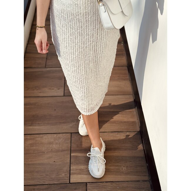 Lofty Manner Lofty Manner Runa long dress offwhite glitter