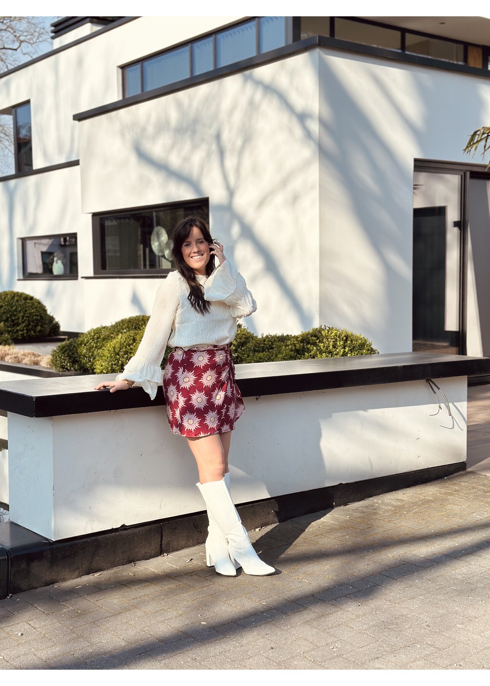 Lofty Manner Lofty Manner Azura skirt brique print