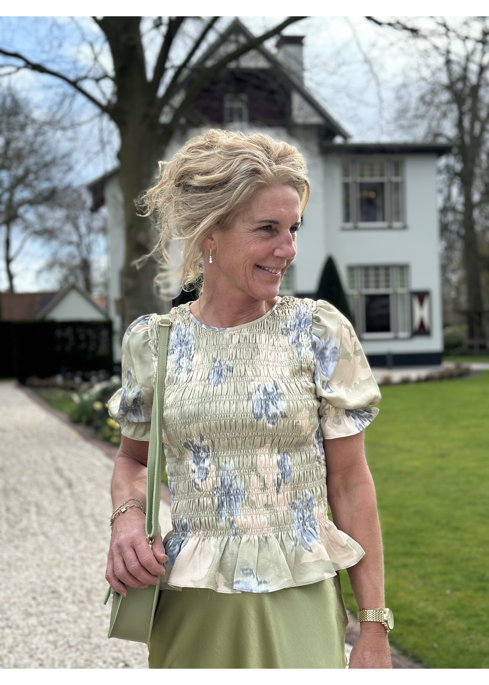 Sisters Point Sisters Point Pauline top flower print green