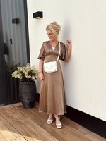 Sisters Point Sisters Point Danique long dress satin brown