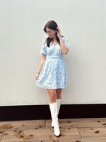 Sisters Point Sisters Point Lotte broderie dress blue