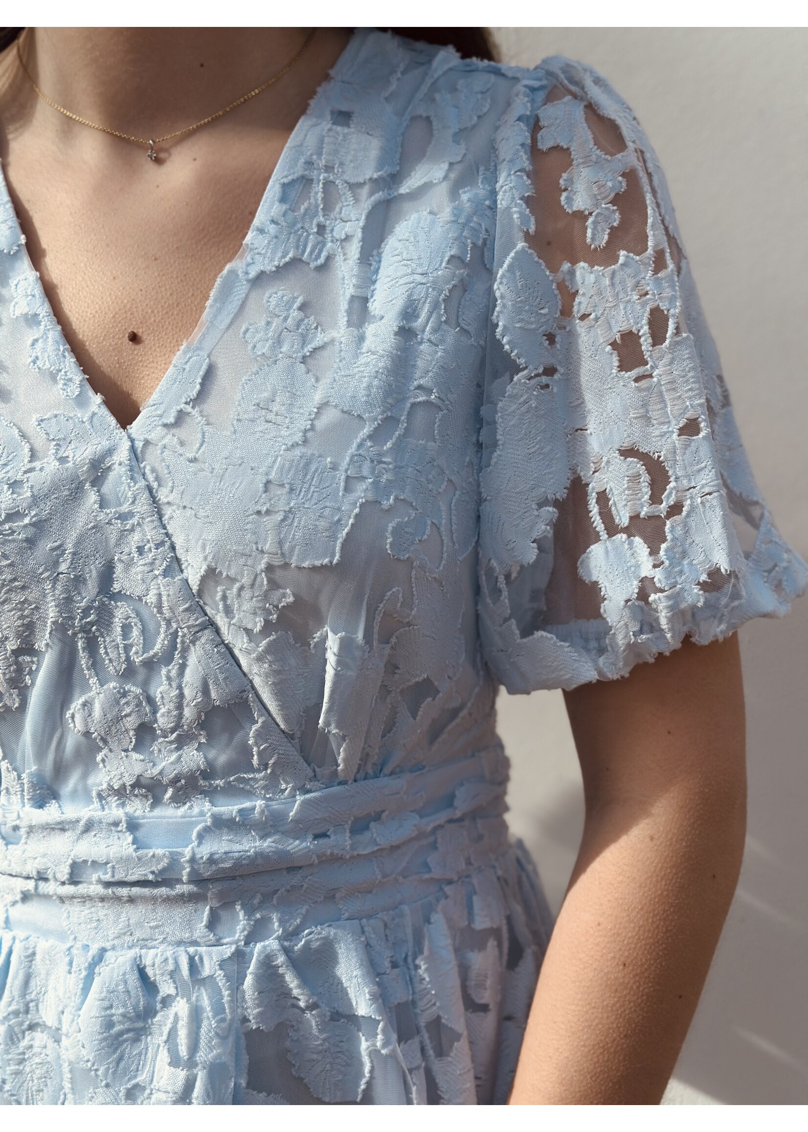 Sisters Point Sisters Point Lotte broderie dress blue