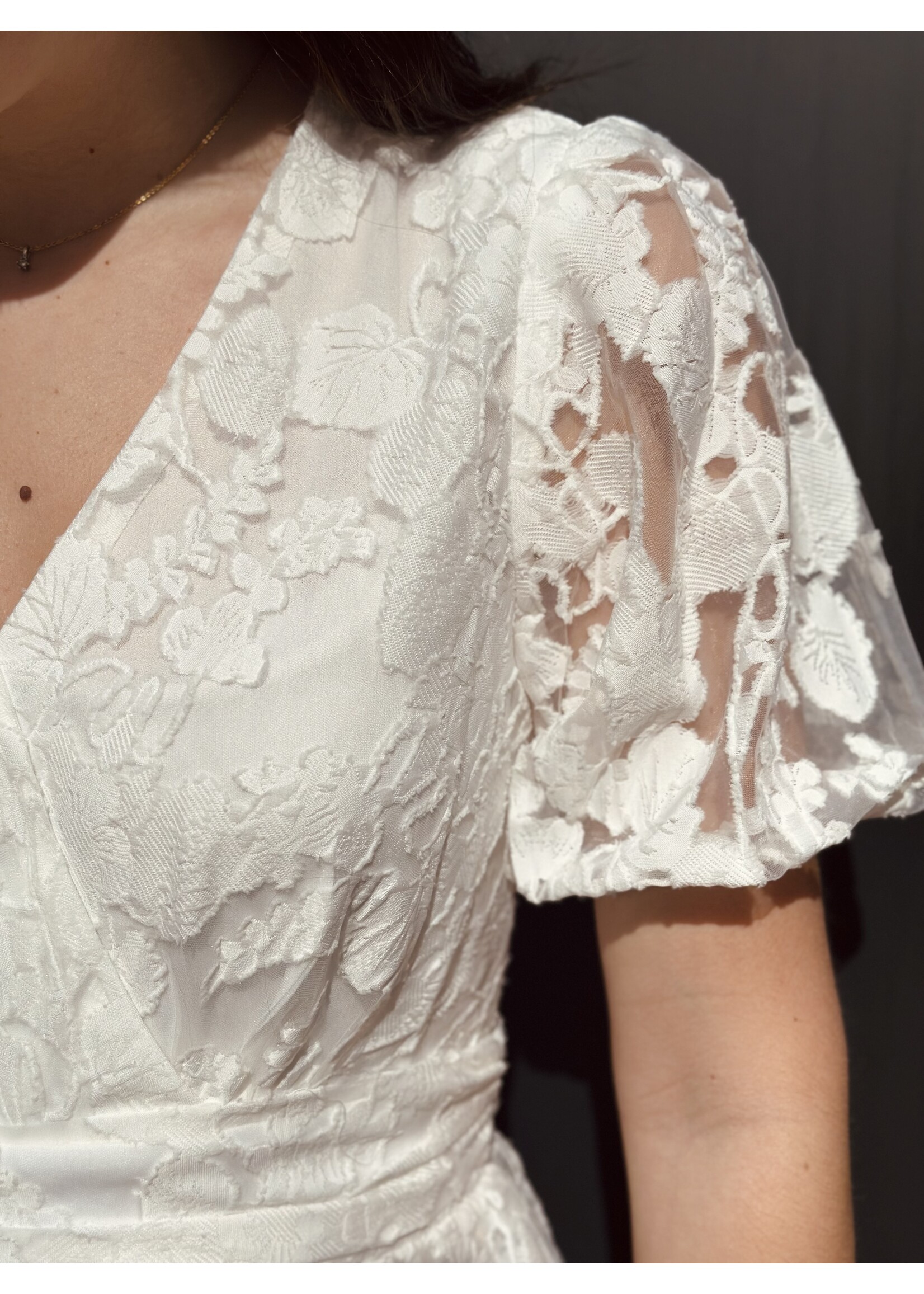 Sisters Point Sisters Point Lotte broderie dress white