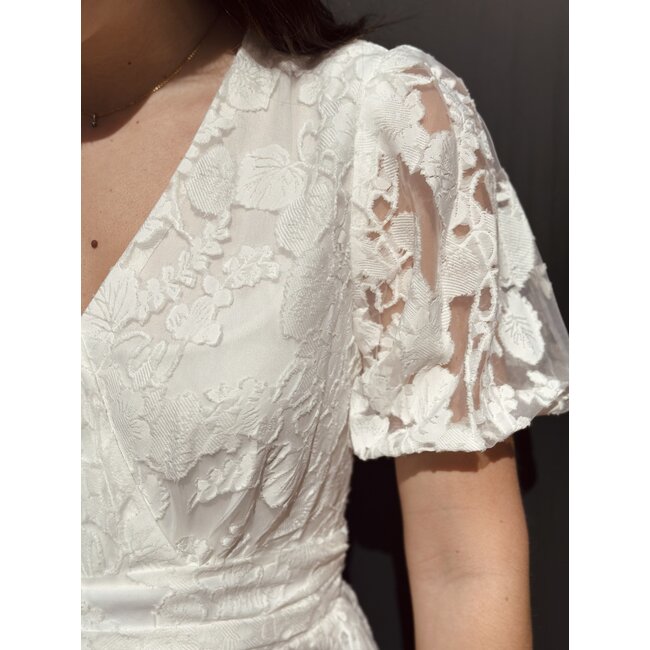 Sisters Point Sisters Point Lotte broderie dress white