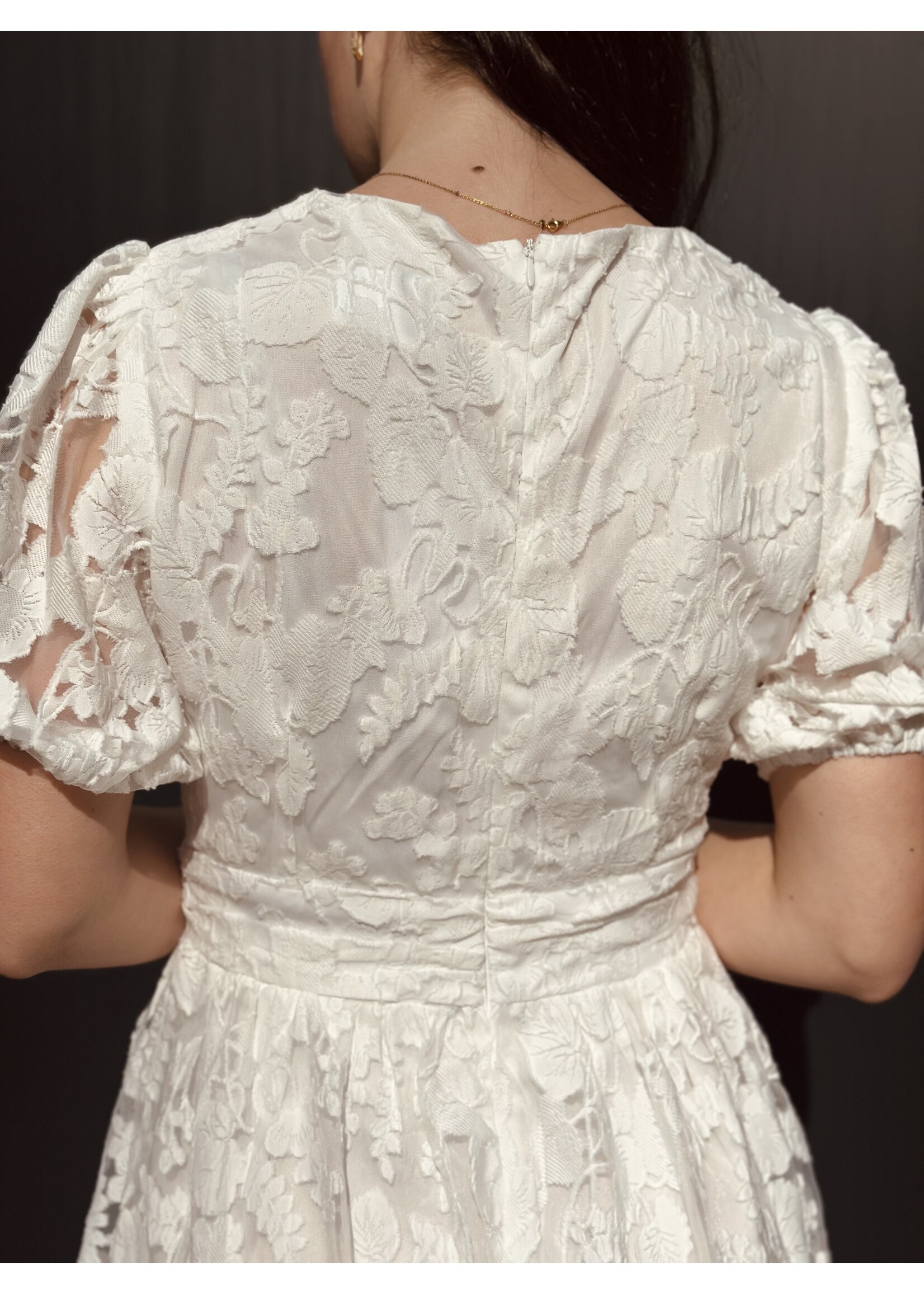 Sisters Point Sisters Point Lotte broderie dress white